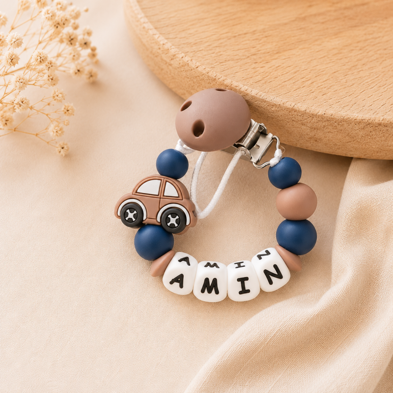 Speenkoord met naam ‘Tiny Wheels’