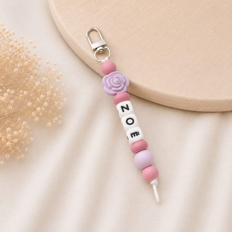 Sleutelhanger met naam ‘Lilac Rose’