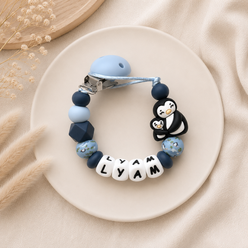 Speenkoord met naam ‘Penguin Love’