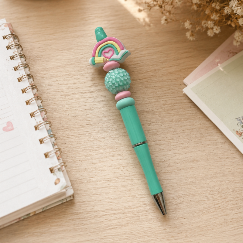 Luxe kralenpen ‘Rainbow Love’